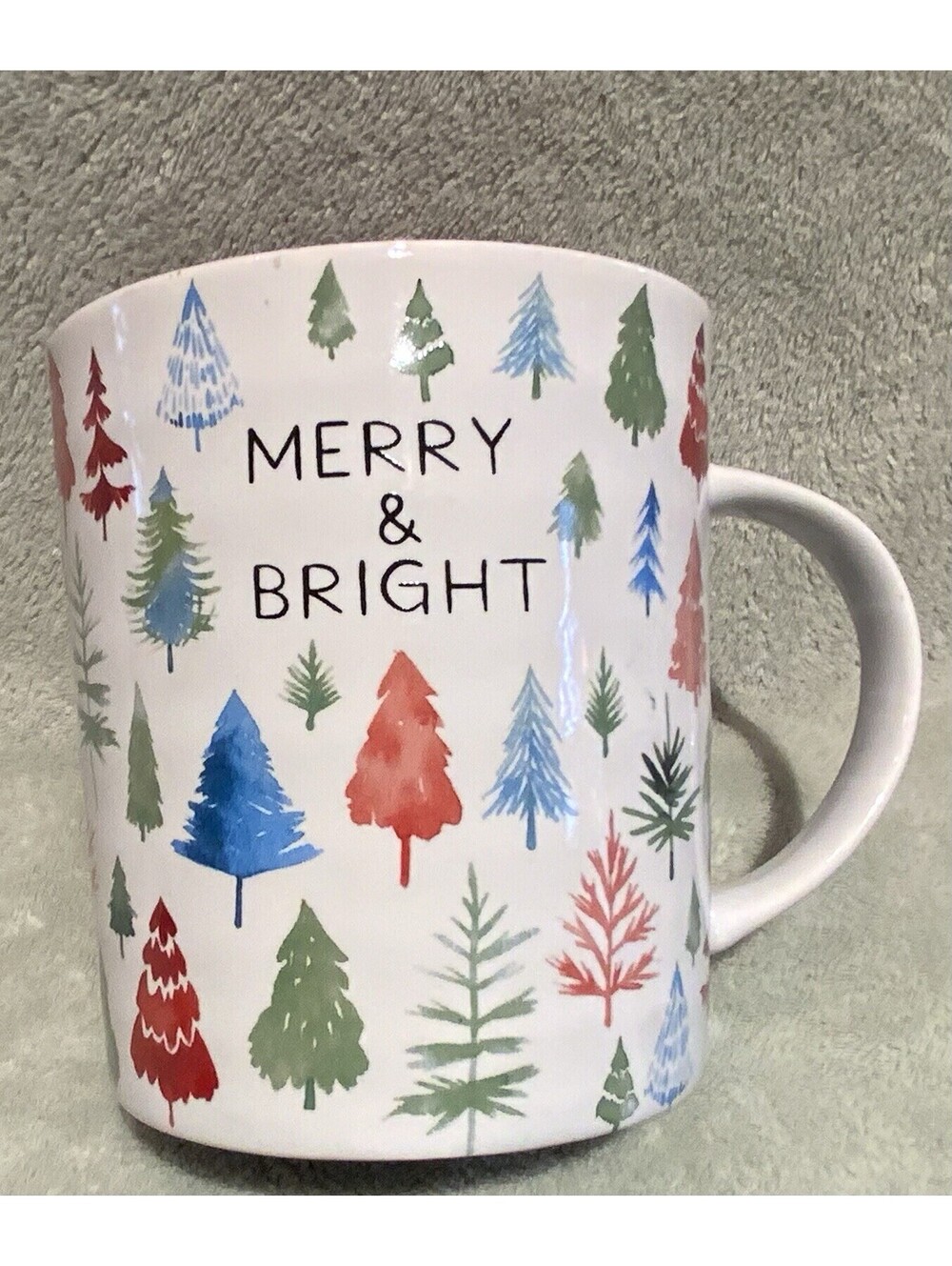 The Mistletoe Co. ‘Merry & Bright’ Winter Evergreens 18oz. Mug